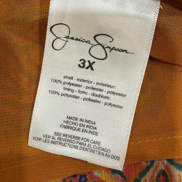 JESSICA SIMPSOM Monique Top Size 3X Kimono Sleeve Boho Top - Picture 8 of 10